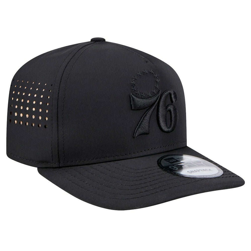 Philadelphia 76ers Vented 9FIFTY A-Frame Snapback Hat - Black | New Era shop