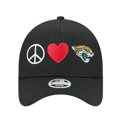 NFL Jacksonville Jaguars Women's Peace & Love Trucker 9FORTY Adjustable Hat