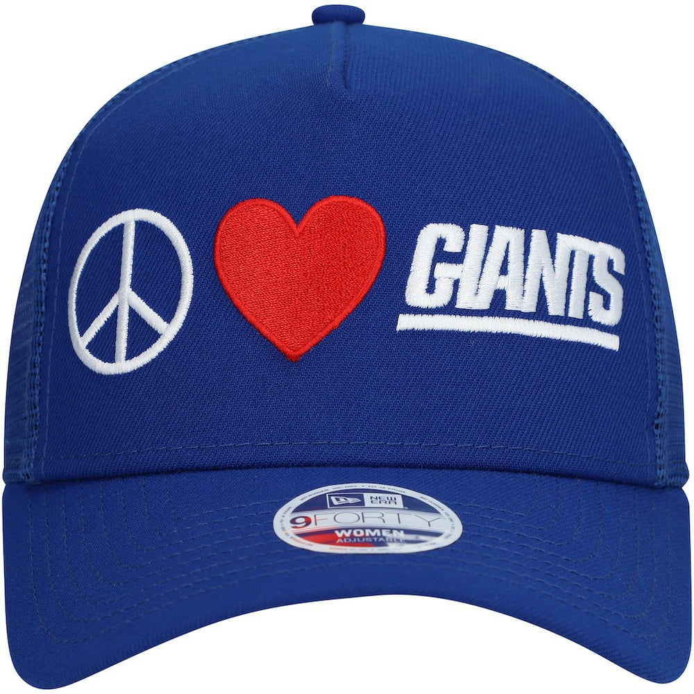 NFL New York Giants Women's Peace & Love Trucker 9FORTY Adjustable Hat