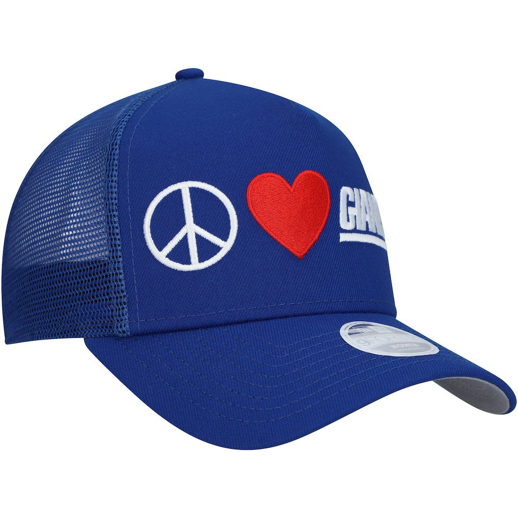 NFL New York Giants Women's Peace & Love Trucker 9FORTY Adjustable Hat