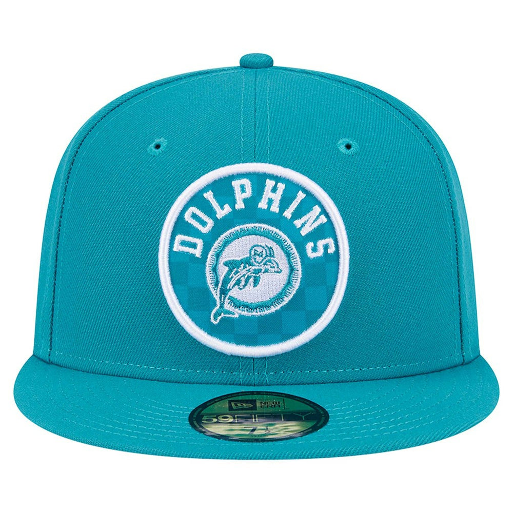 NFL Miami Dolphins Checkered 59FIFTY Fitted Hat