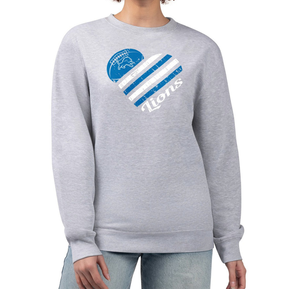 NFL Detroit Lions G-III 4Her by Carl Banks Women's Heart Graphic Fleece Pullover Sweatshirt