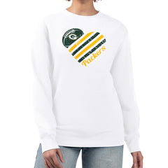 NFL Green Bay Packers G-III 4Her by Carl Banks Women's Heart Graphic Fleece Pullover Sweatshirt