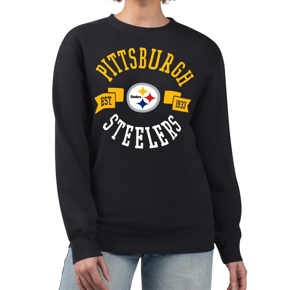 NFL Pittsburgh Steelers G-III 4Her by Carl Banks Women's Large Team Graphic Fleece Pullover Sweatshirt