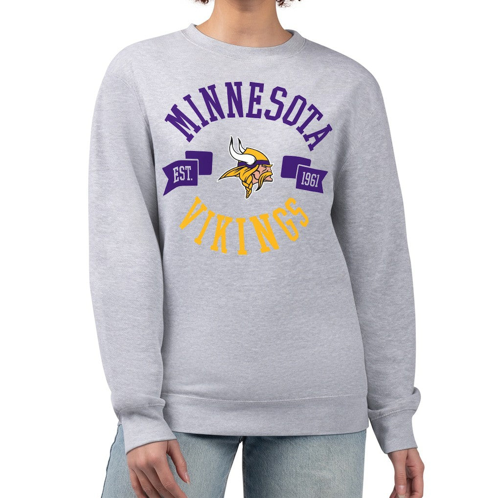 NFL Minnesota Vikings G-III 4Her by Carl Banks Women's Large Team Graphic Fleece Pullover Sweatshirt