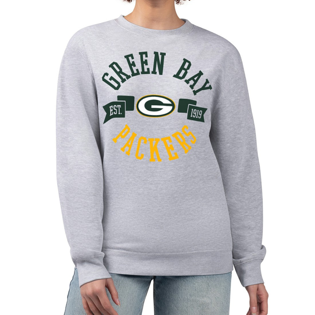 NFL Green Bay Packers G-III 4Her by Carl Banks Women's Large Team Graphic Fleece Pullover Sweatshirt