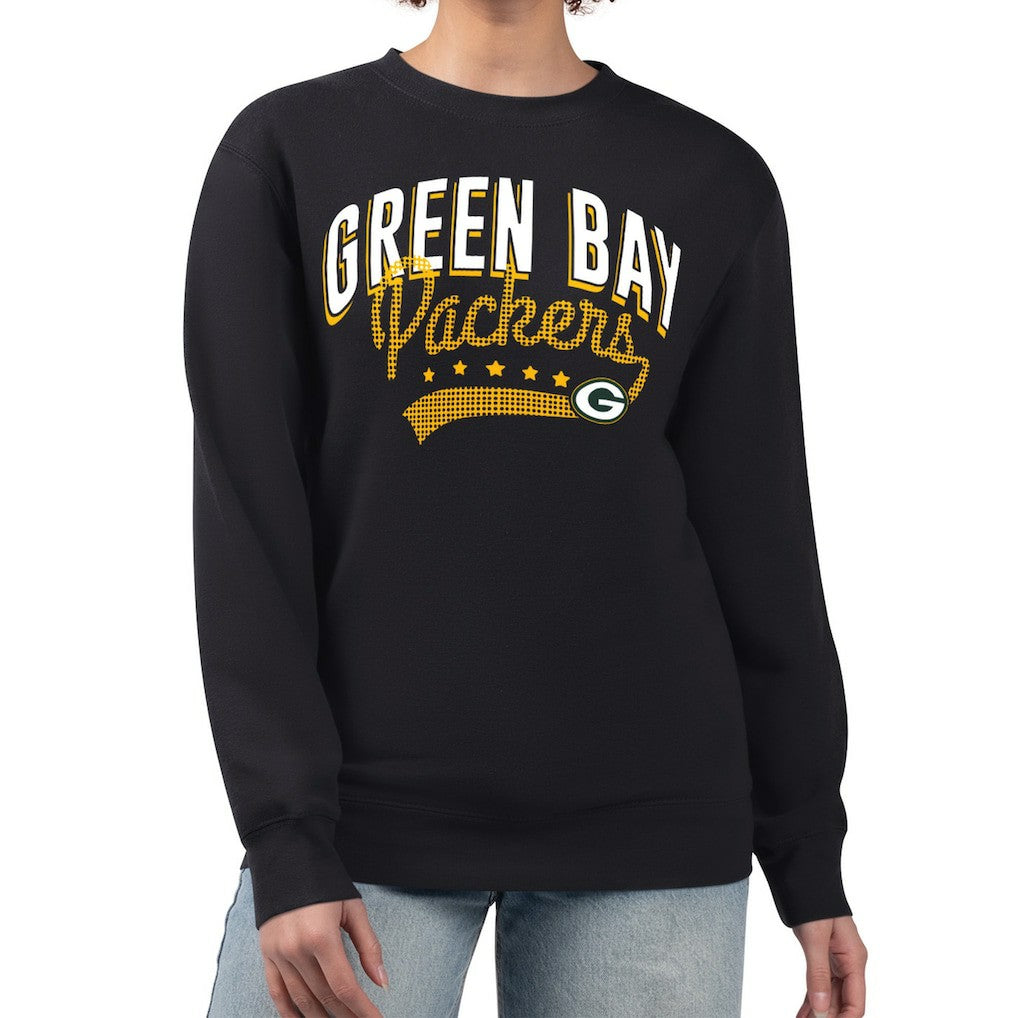 NFL Green Bay Packers G-III 4Her by Carl Banks Women's Filigree Logo Graphic Fleece Pullover Sweatshirt