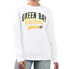 NFL Green Bay Packers G-III 4Her by Carl Banks Women's Filigree Logo Graphic Fleece Pullover Sweatshirt