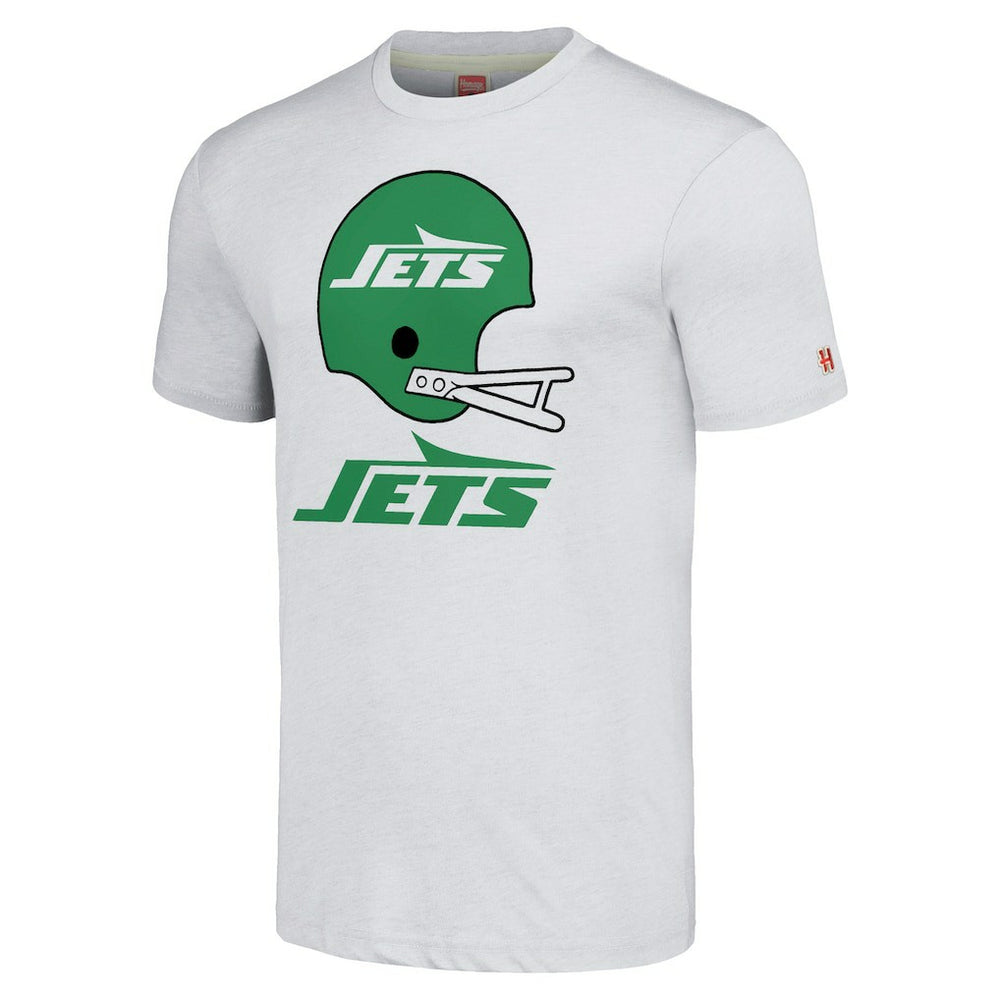 NFL New York Jets Homage Unisex Big Helmet Tri-Blend T-Shirt