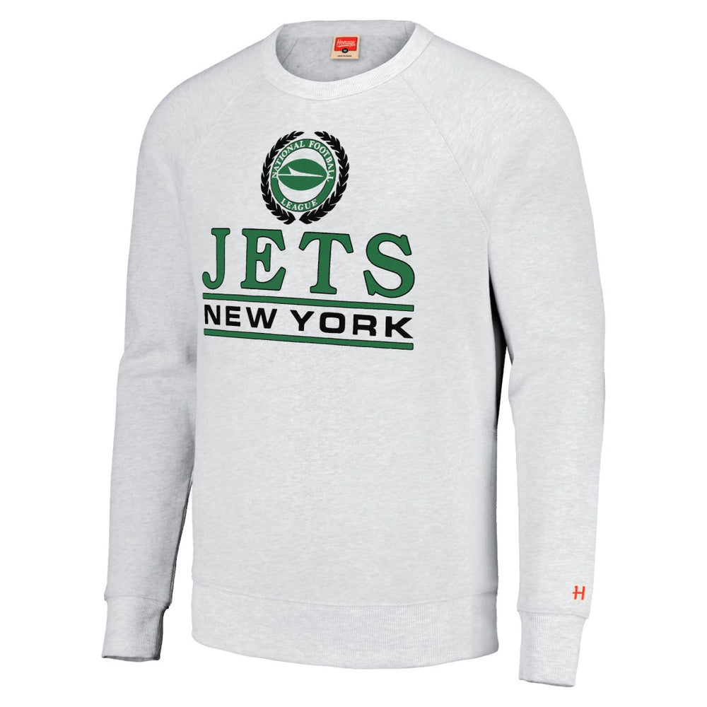 NFL New York Jets Homage Unisex Crest Tri-Blend Crewneck Pullover Sweatshirt