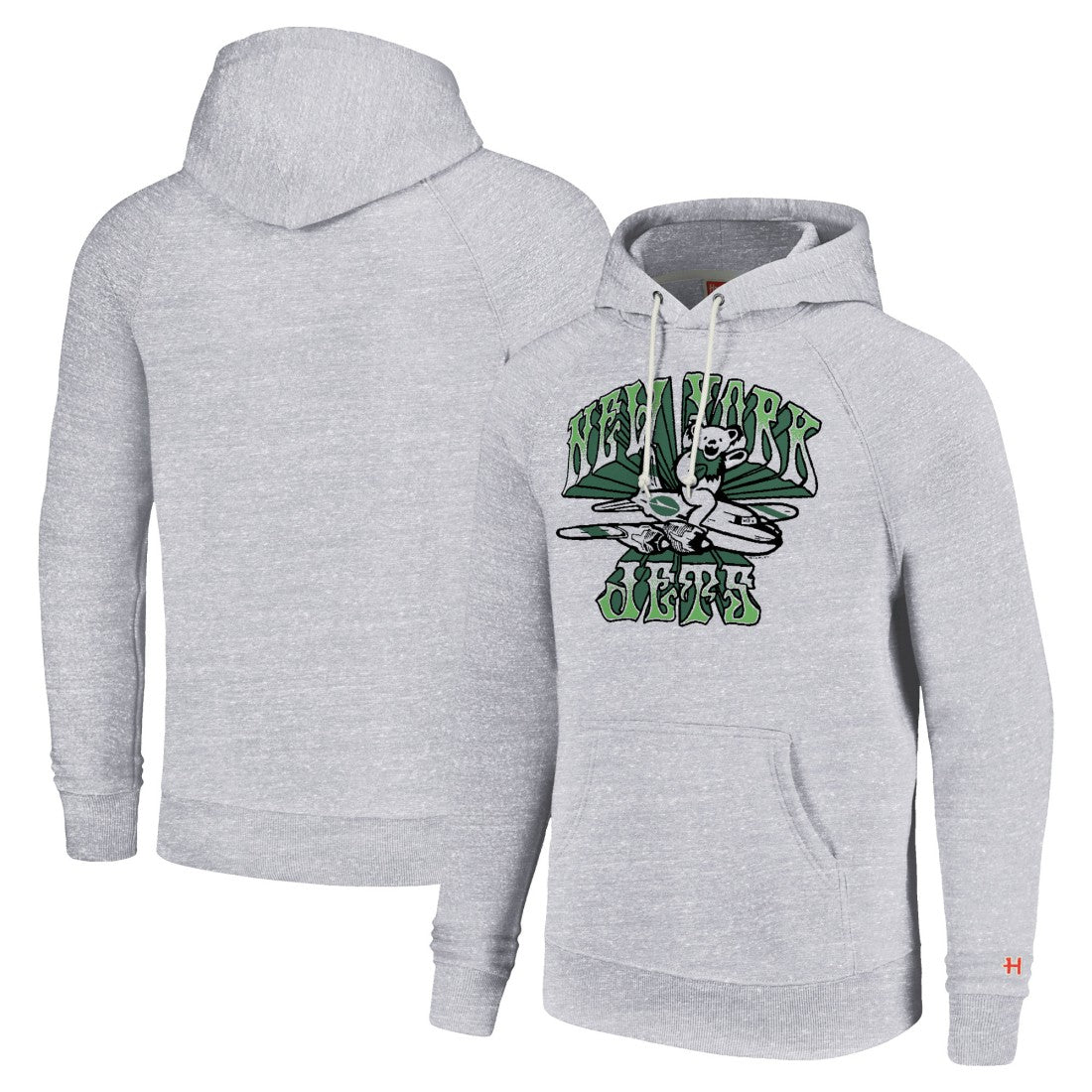 NFL New York Jets Homage Unisex Grateful Dead Tri-Blend Pullover Hoodie