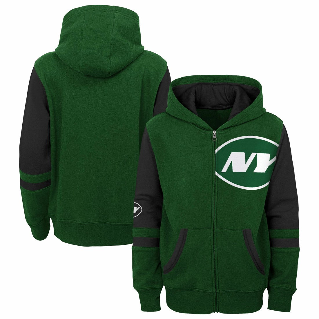 NFL New York Jets Youth Stadium Color-Block Full-Zip Hoodie