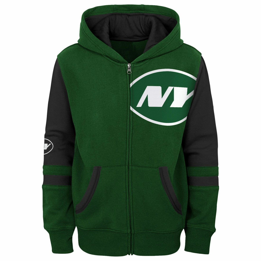 NFL New York Jets Youth Stadium Color-Block Full-Zip Hoodie