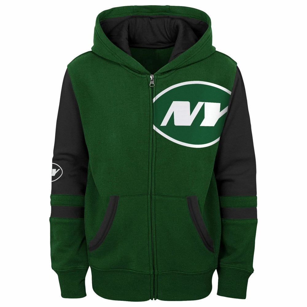NFL New York Jets Youth Stadium Color-Block Full-Zip Hoodie