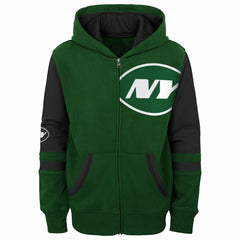 NFL New York Jets Youth Stadium Color-Block Full-Zip Hoodie