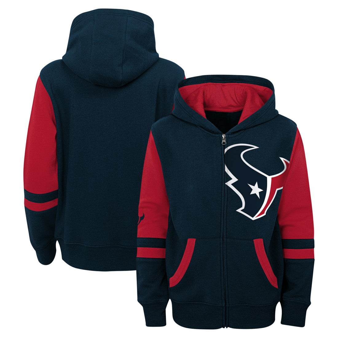 NFL Houston Texans Preschool Stadium Color Block Full-Zip Hoodie