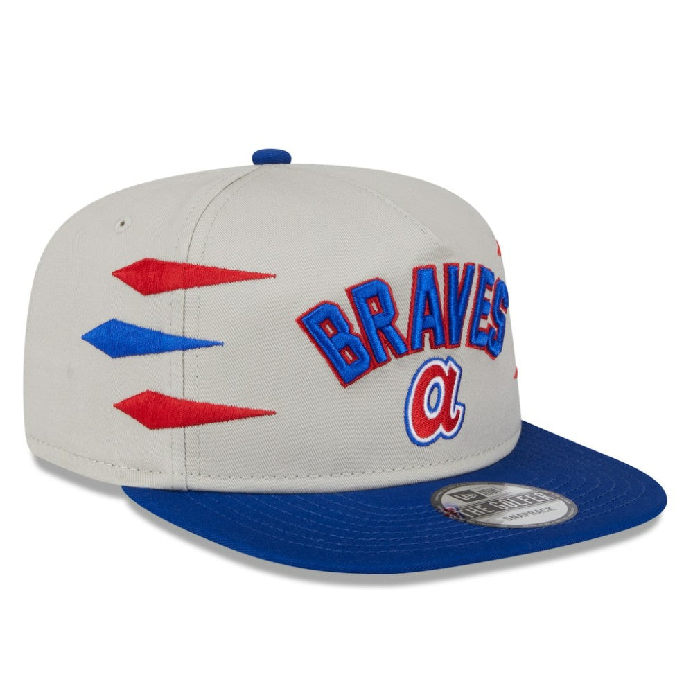 Atlanta Braves Iron Golfer Snapback Hat - Cream | New Era