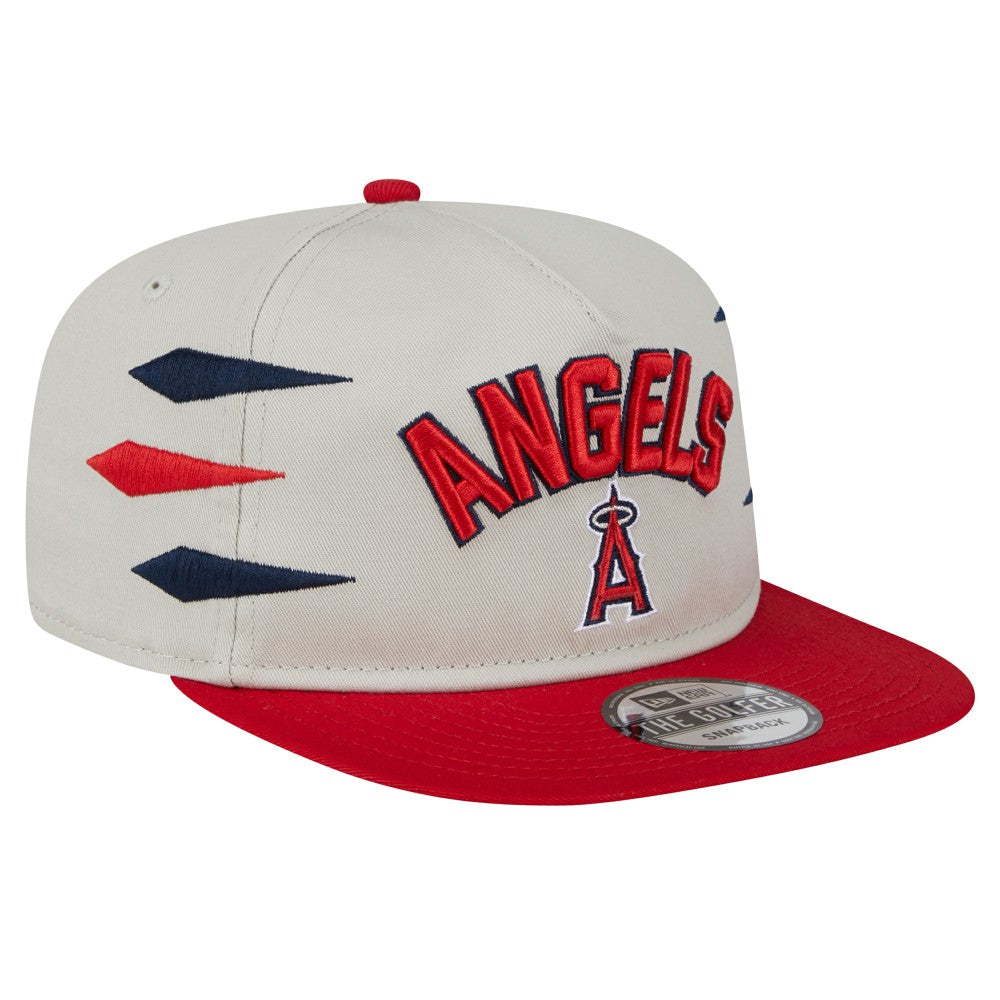 Los Angeles Angels Iron Golfer Snapback Hat - Cream | New Era