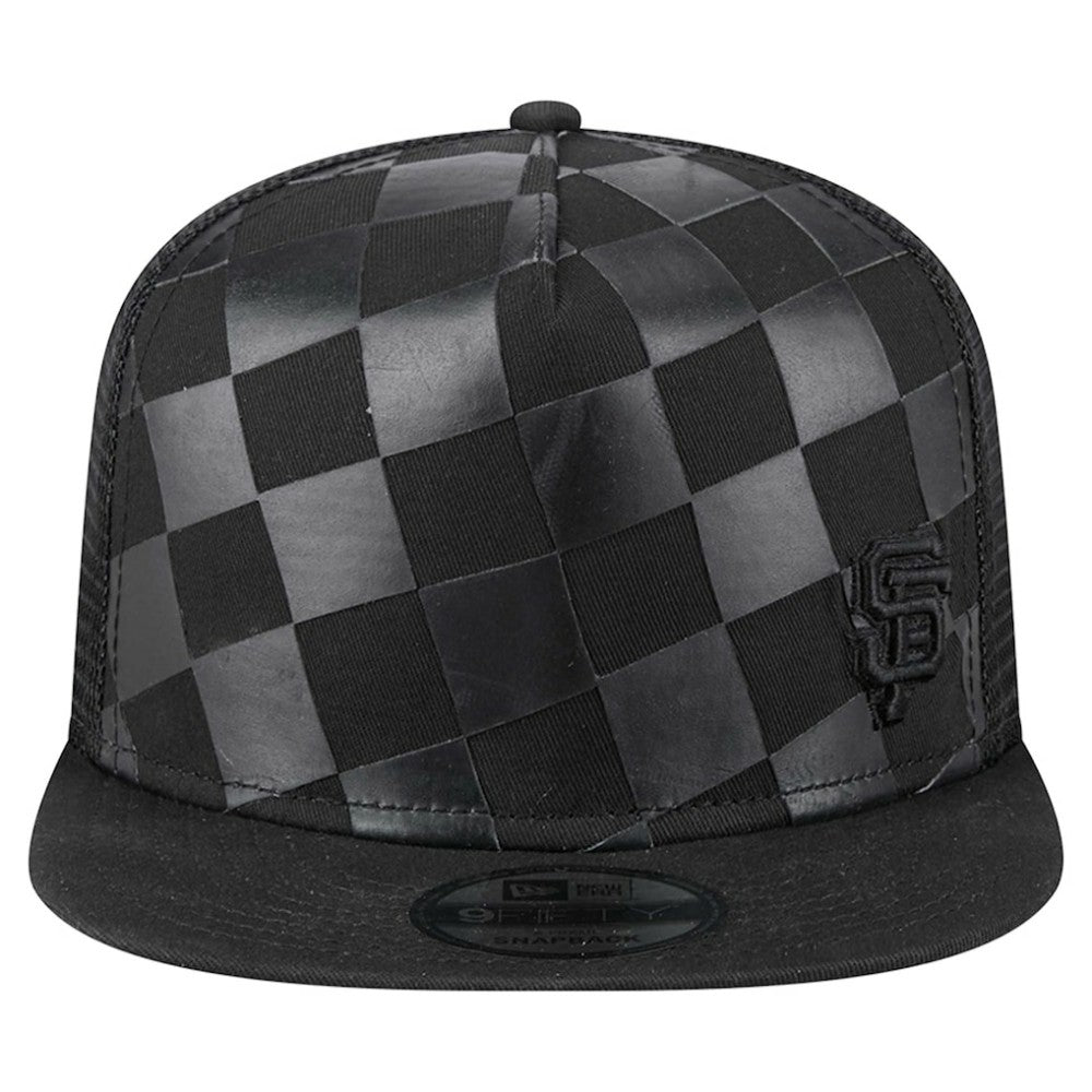 San Francisco Giants Score Check 9FIFTY A-Frame Trucker Snapback Hat - Black | New Era