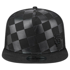 San Francisco Giants Score Check 9FIFTY A-Frame Trucker Snapback Hat - Black | New Era