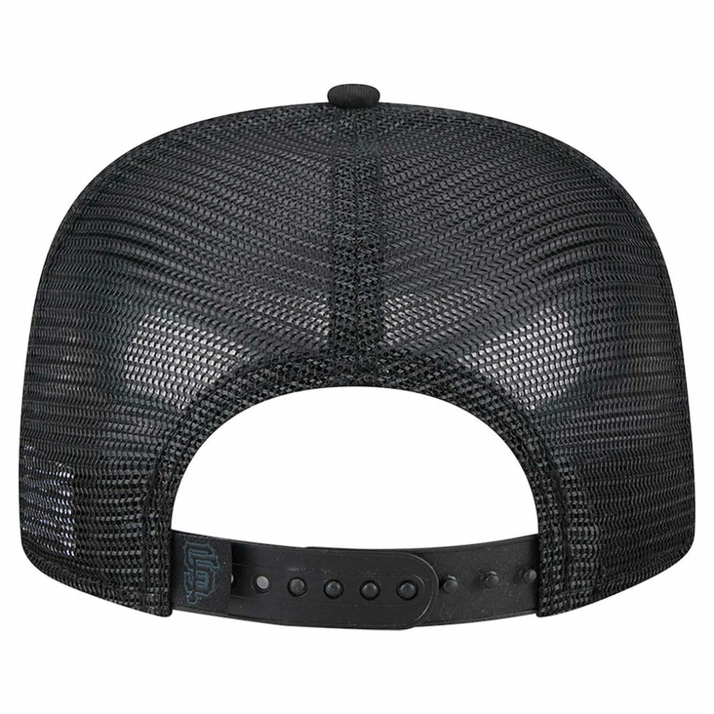 San Francisco Giants Score Check 9FIFTY A-Frame Trucker Snapback Hat - Black | New Era