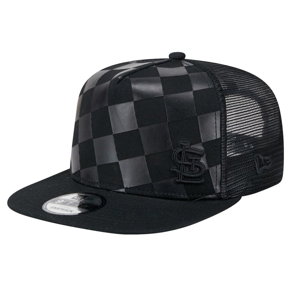 St. Louis Cardinals Score Check 9FIFTY A-Frame Trucker Snapback Hat - Black | New Era
