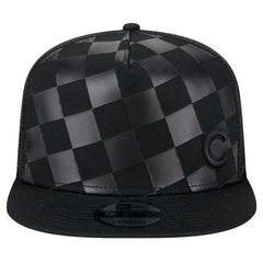Chicago Cubs Score Check 9FIFTY A-Frame Trucker Snapback Hat - Black | New Era