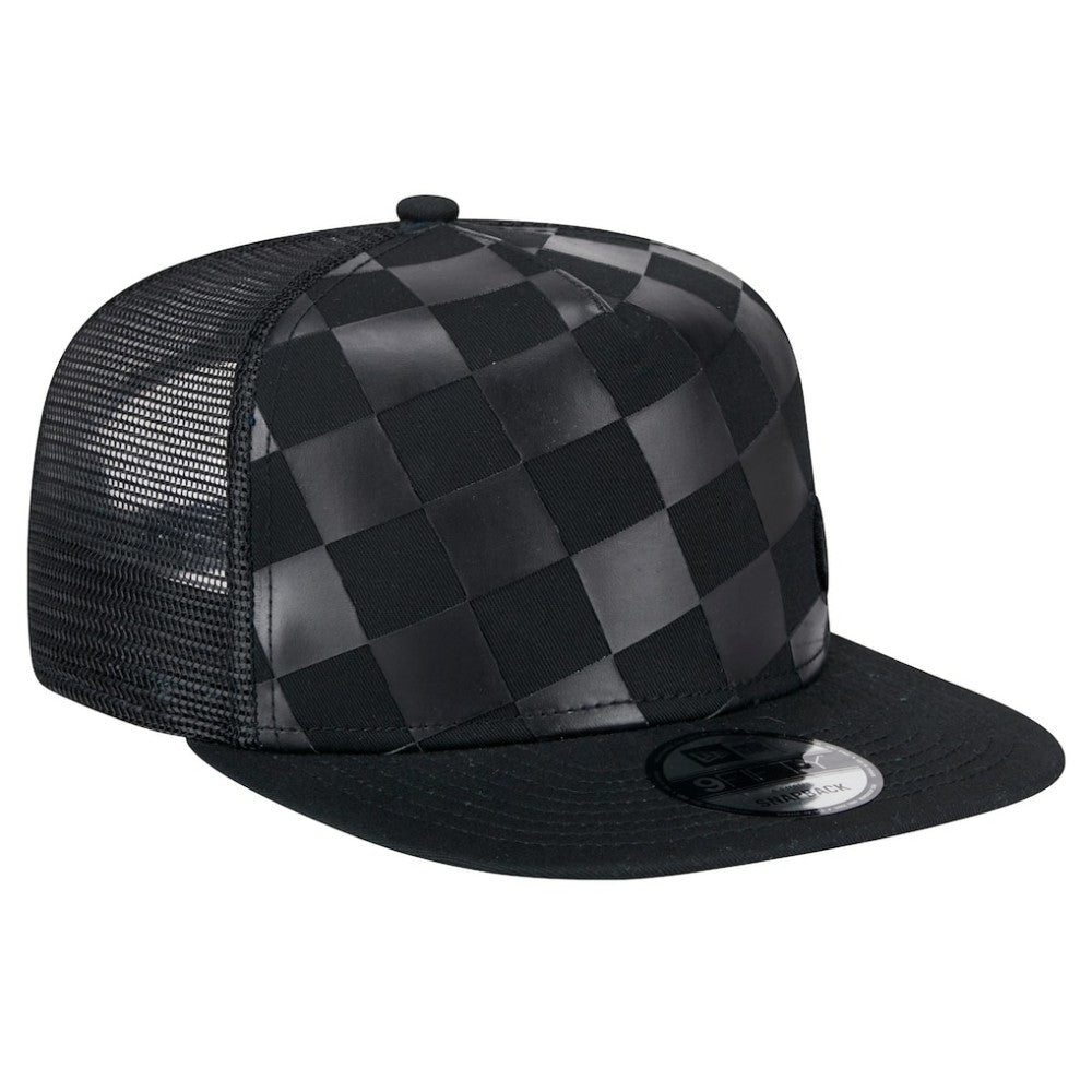 Chicago Cubs Score Check 9FIFTY A-Frame Trucker Snapback Hat - Black | New Era
