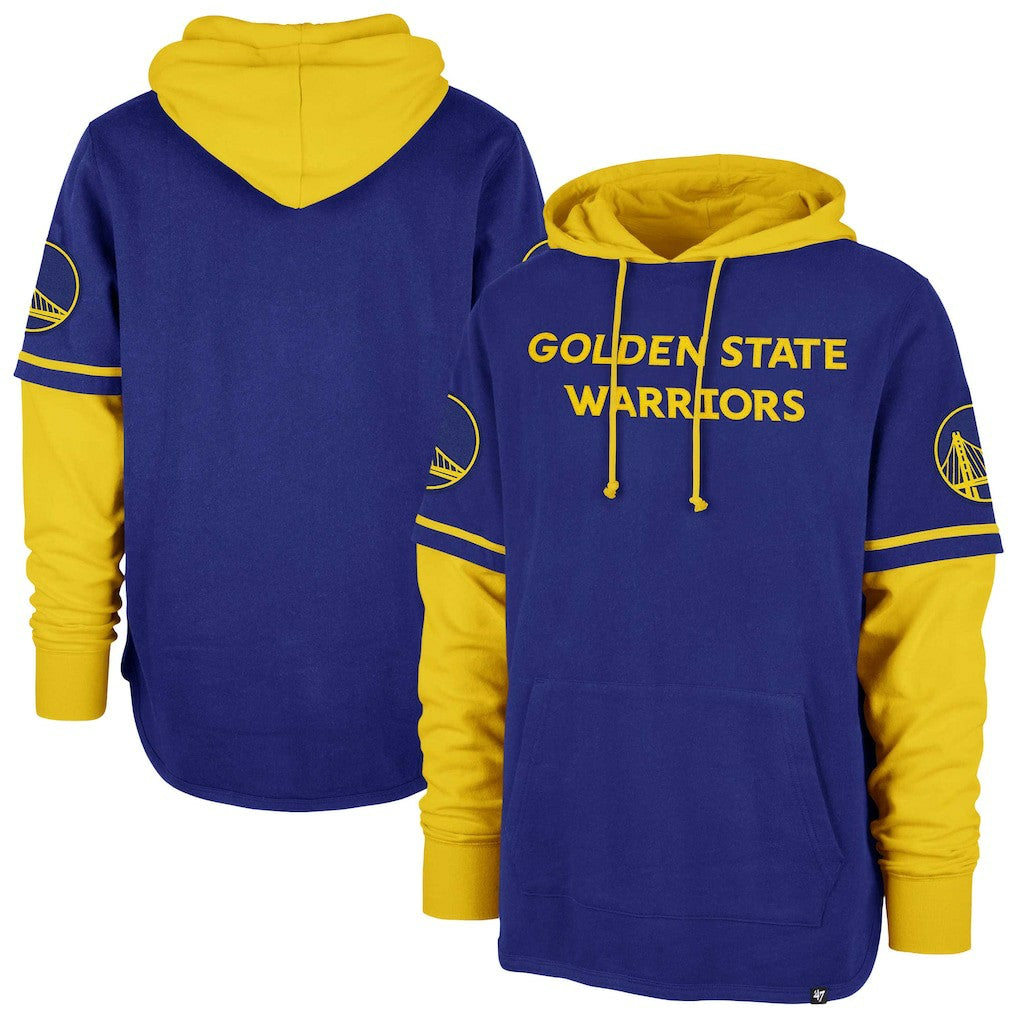 Golden State Warriors '47 Trifecta Shortstop Pullover Hoodie sale - Royal | 47 brand discount