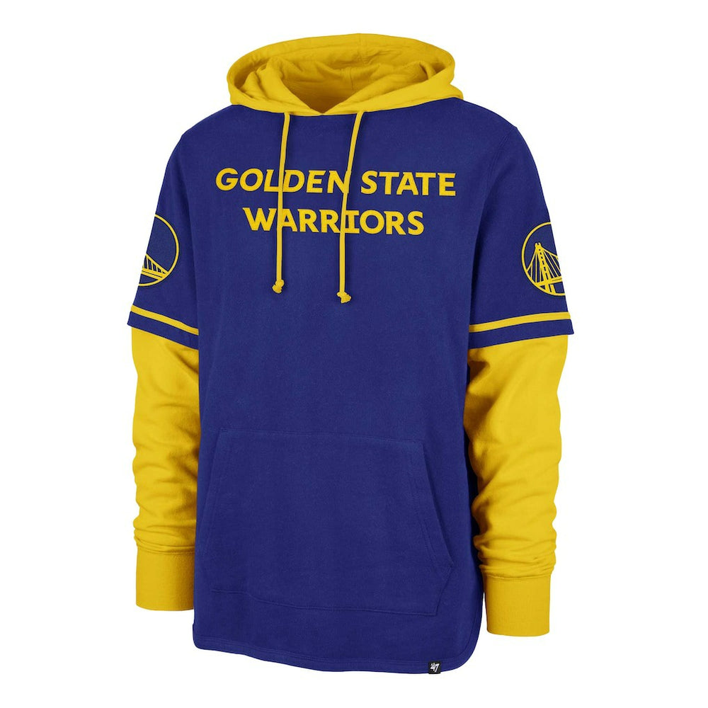 Golden State Warriors '47 Trifecta Shortstop Pullover Hoodie sale - Royal | 47 brand discount