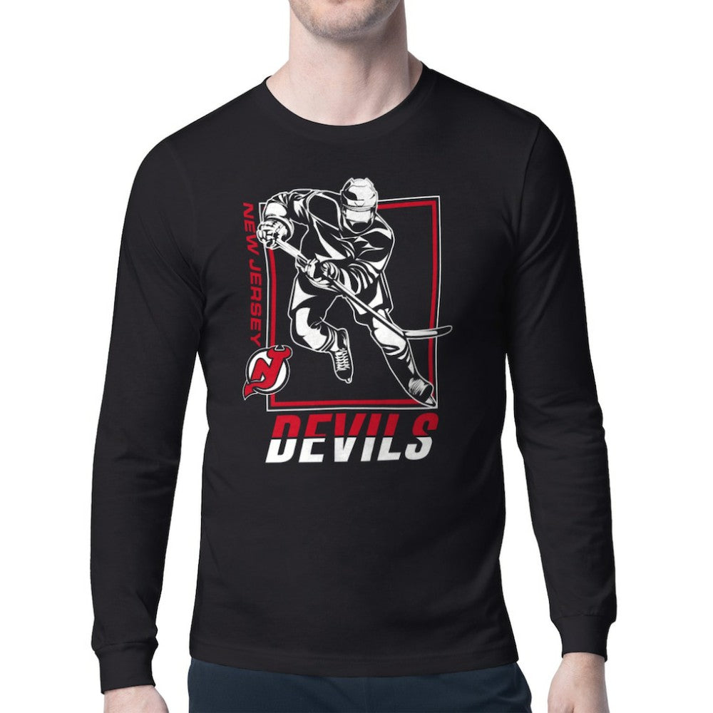 New Jersey Devils Starter Player Grid Long Sleeve T-Shirt