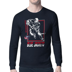 Columbus Blue Jackets Starter Player Grid Long Sleeve T-Shirt