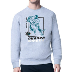 San Jose Sharks Starter Player Grid Fleece Pullover Sweatshirt