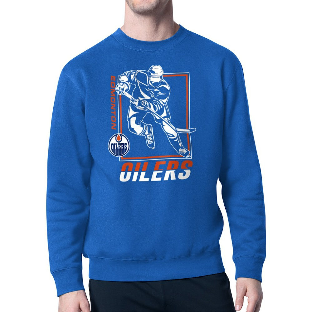 Edmonton Oilers Starter Player Grid Fleece Pullover Sweatshirt