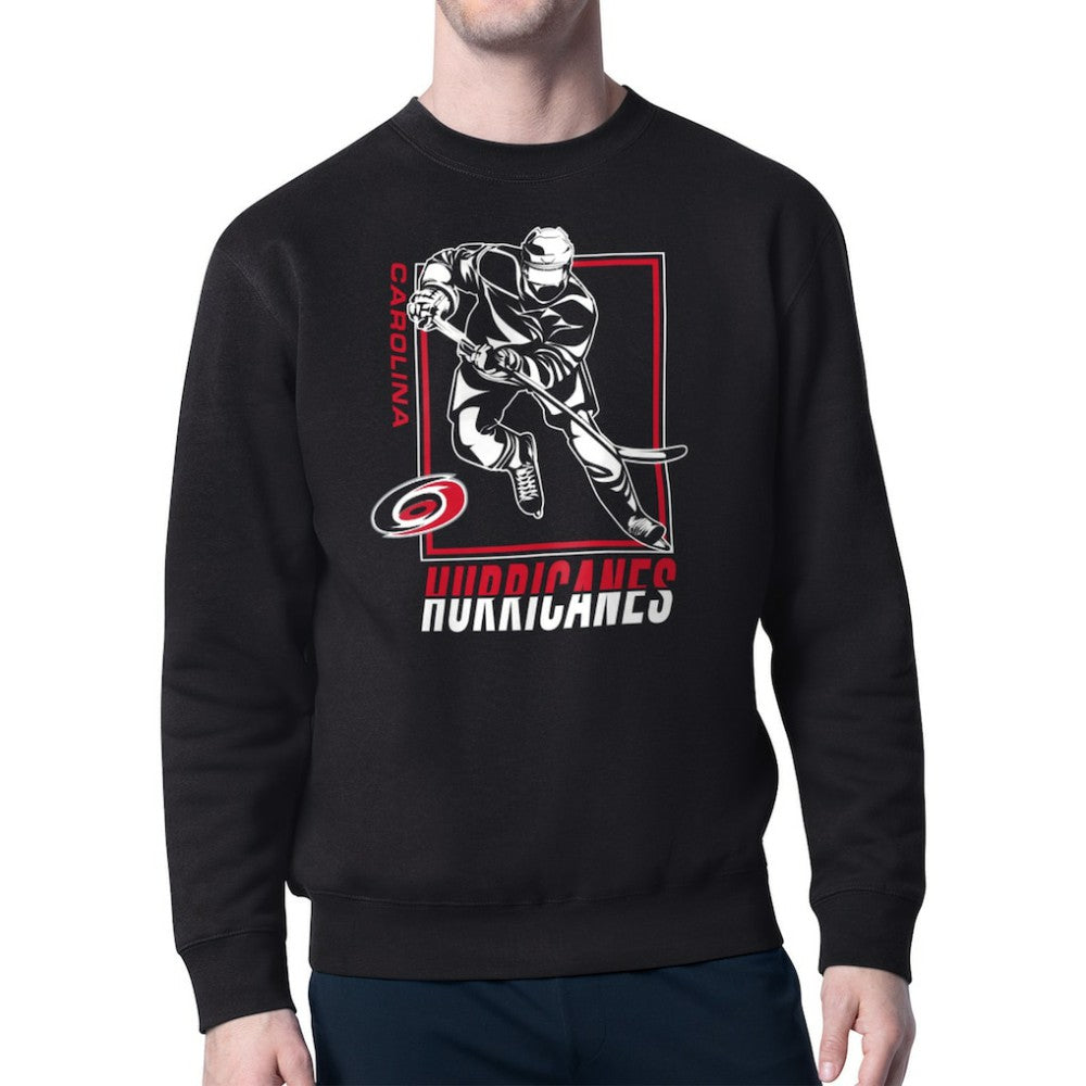 Carolina Hurricanes Starter Player Grid Fleece Pullover Sweatshirt