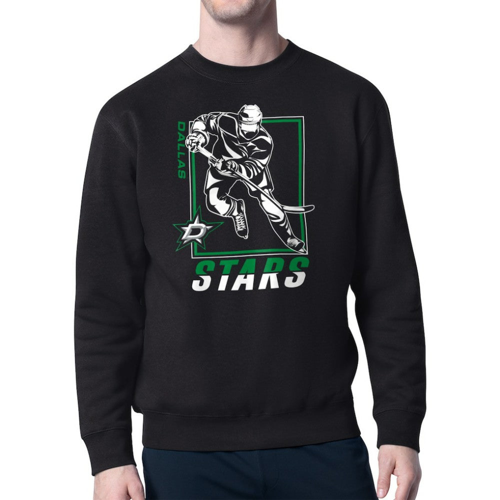 Dallas Stars Starter Player Grid Fleece Pullover Sweatshirt