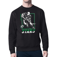 Dallas Stars Starter Player Grid Fleece Pullover Sweatshirt