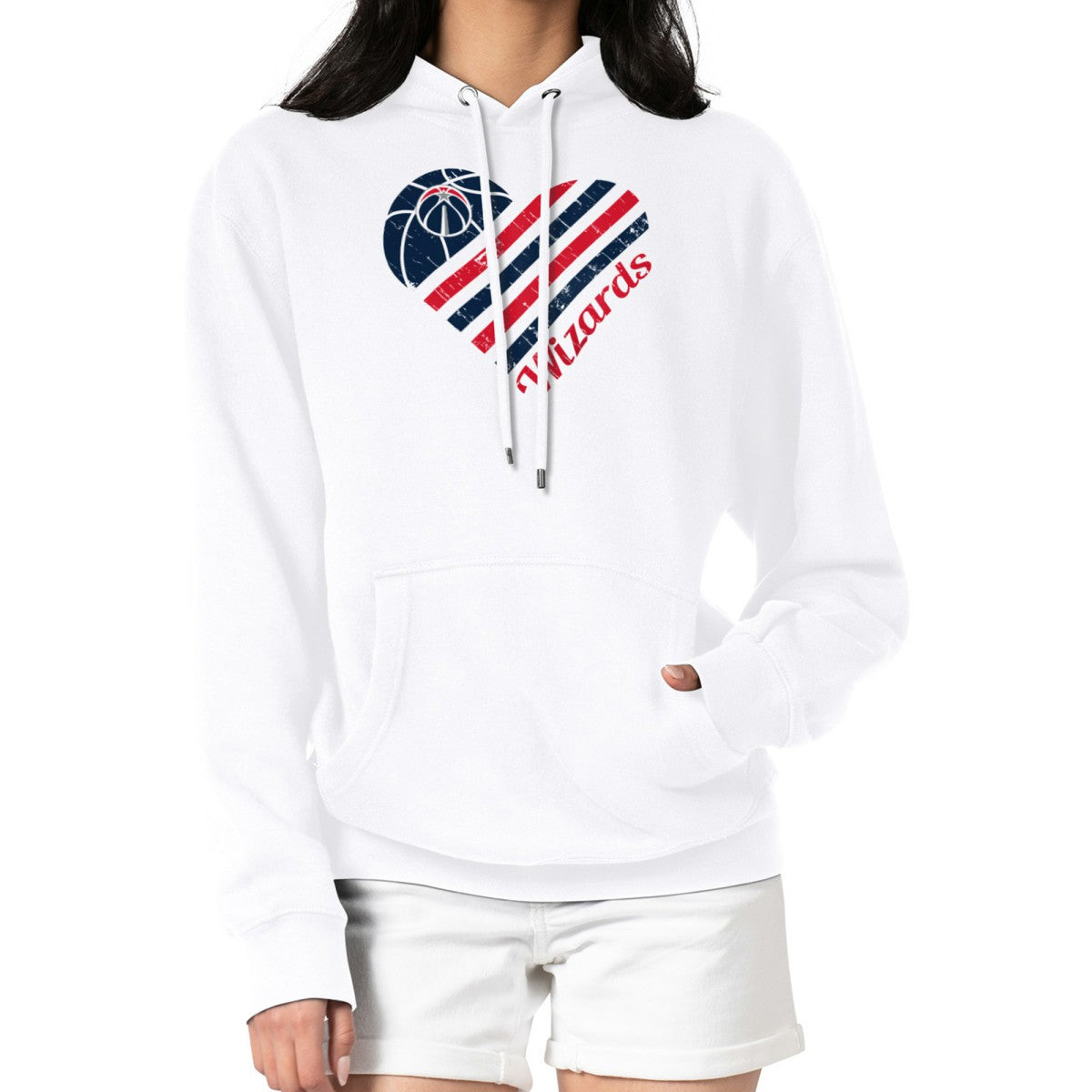 Washington Wizards G-III 4Her by Carl Banks Women's Heart Pullover Hoodie - White online