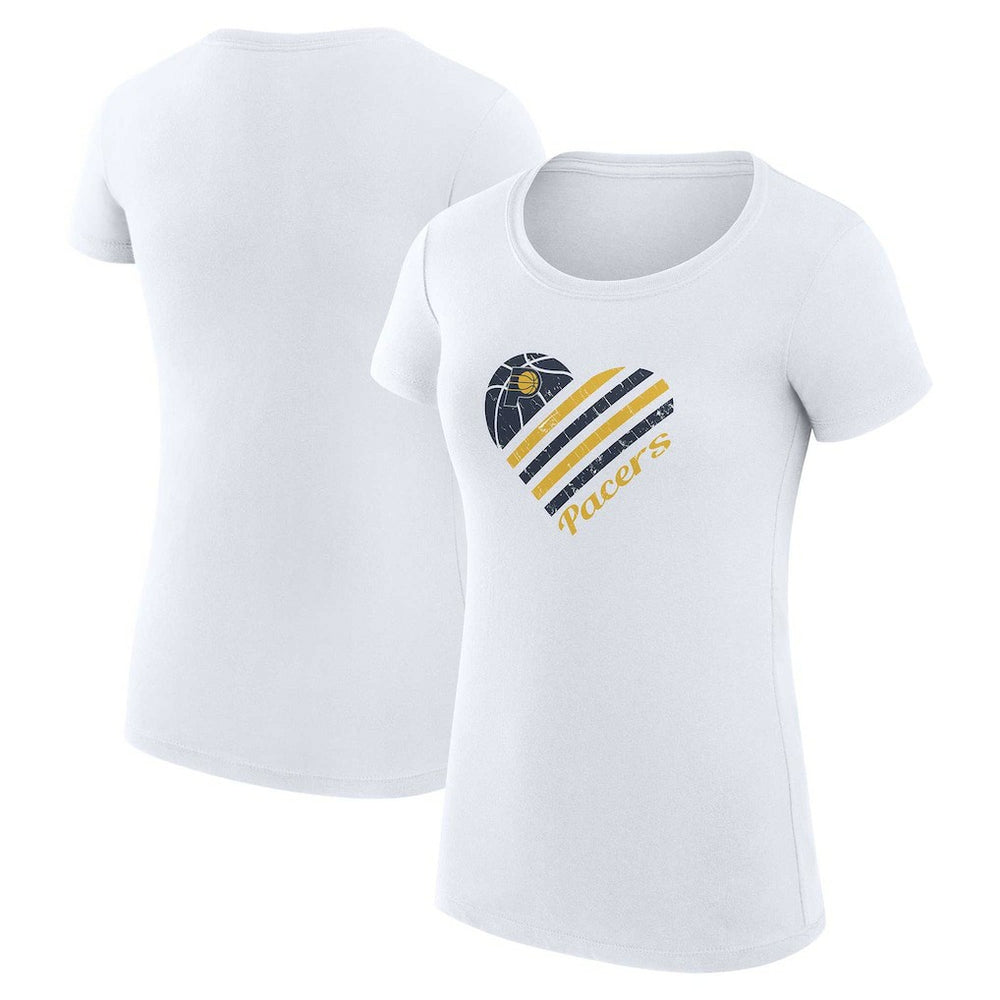Indiana Pacers G-III 4Her by Carl Banks Women's Super-Slim Fit Lightweight Heart T-Shirt - White cheap