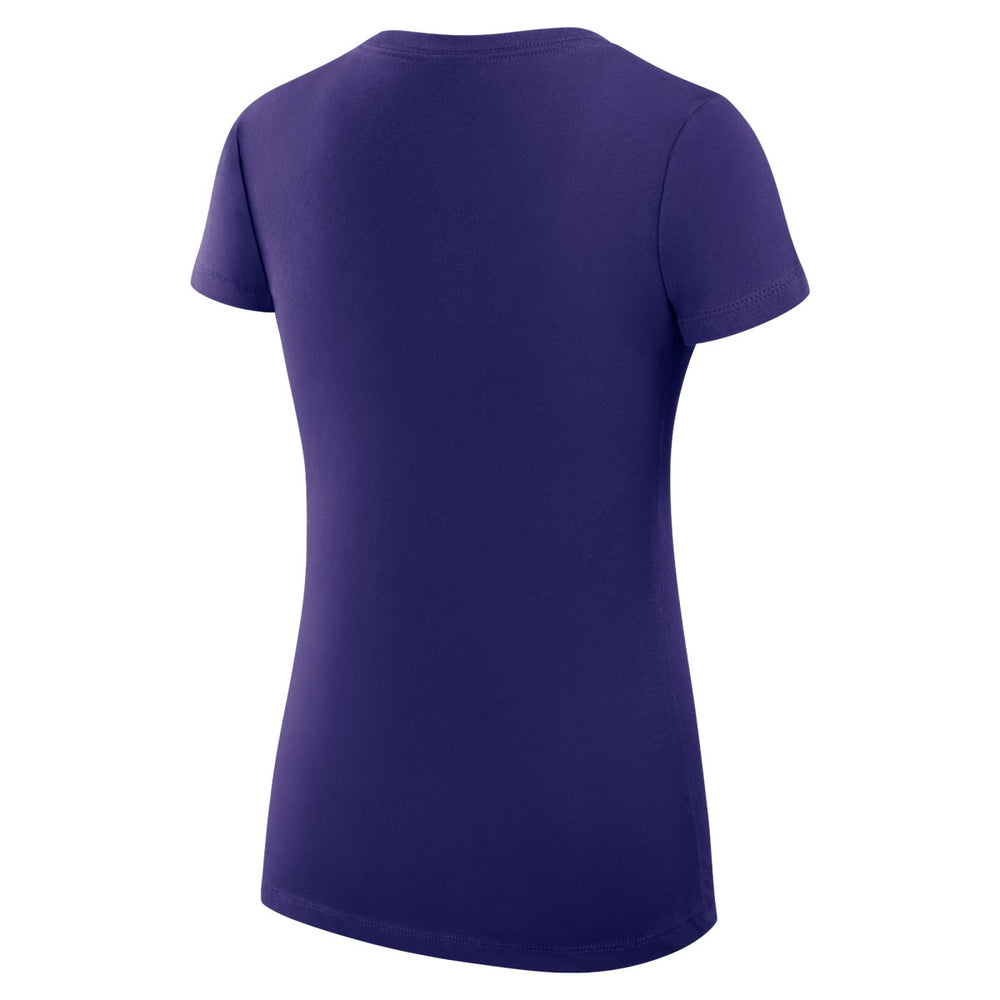 Los Angeles Lakers G-III 4Her by Carl Banks Women's Super-Slim Fit Lightweight Heart V-Neck T-Shirt - Purple on sale