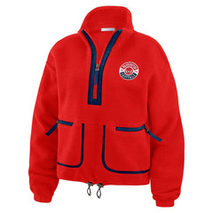 Washington Capitals WEAR by Erin Andrews Women's Polar Fleece Half-Zip Jacket