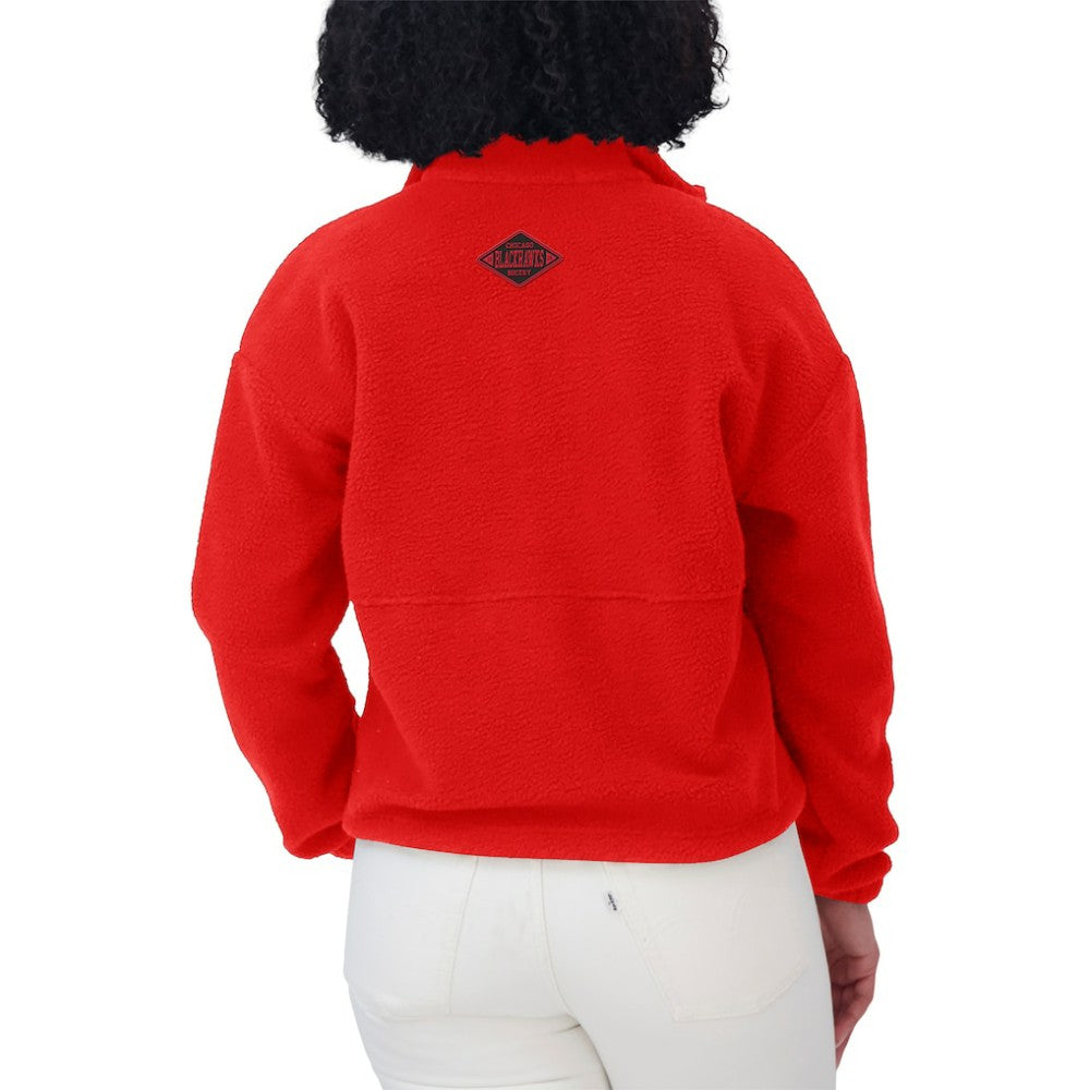 Chicago Blackhawks WEAR by Erin Andrews Women's Polar Fleece Half-Zip Jacket