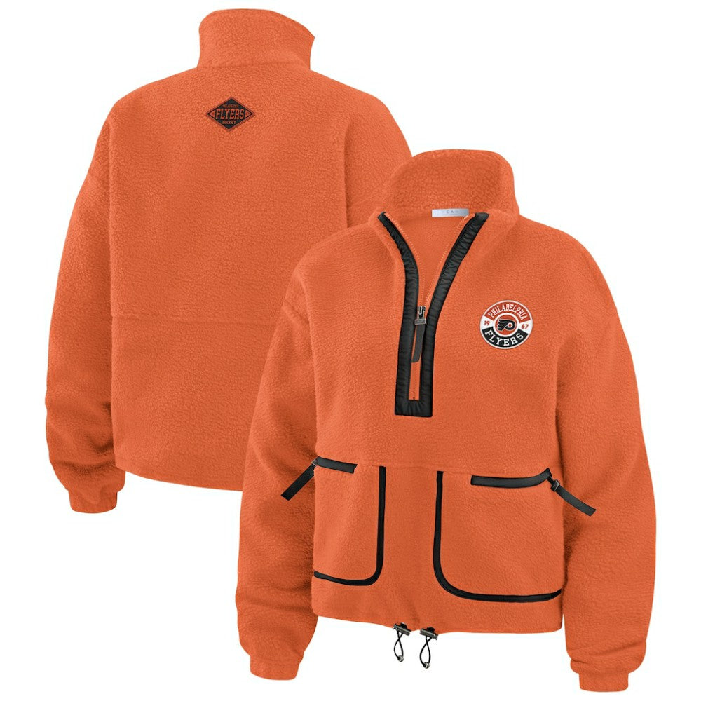 Philadelphia Flyers WEAR by Erin Andrews Women's Polar Fleece Half-Zip Jacket