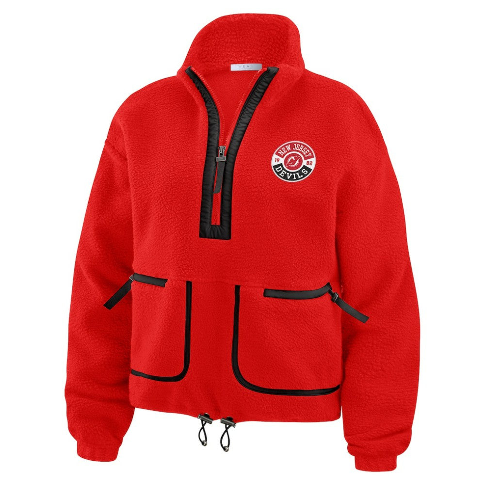 New Jersey Devils WEAR by Erin Andrews Women's Polar Fleece Half-Zip Jacket
