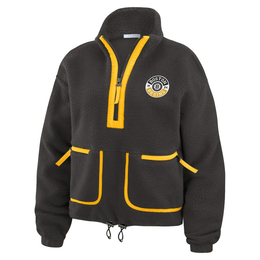 Boston Bruins WEAR by Erin Andrews Women's Polar Fleece Half-Zip Jacket