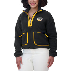 Boston Bruins WEAR by Erin Andrews Women's Polar Fleece Half-Zip Jacket