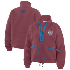 Colorado Avalanche WEAR by Erin Andrews Women's Polar Fleece Half-Zip Jacket