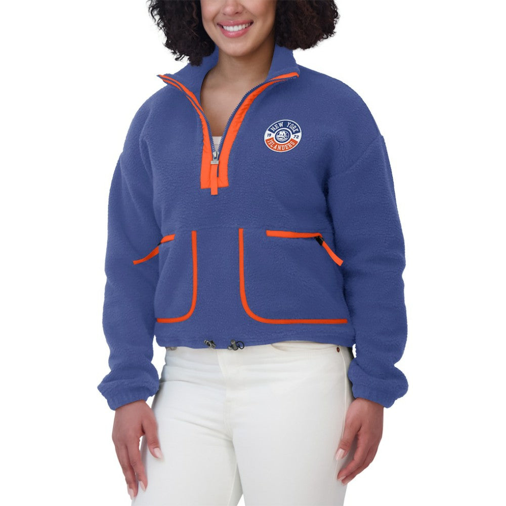 New York Islanders WEAR by Erin Andrews Women's Polar Fleece Half-Zip Jacket