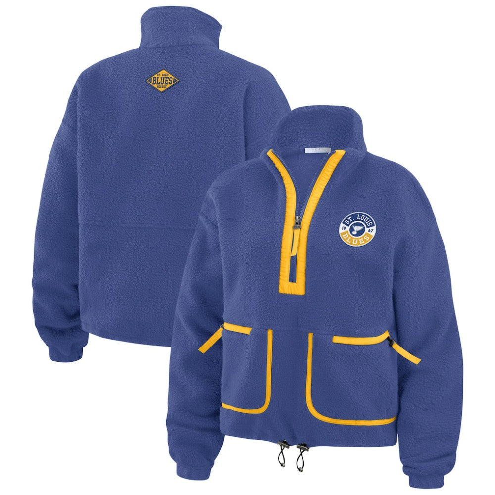 St. Louis Blues WEAR by Erin Andrews Women's Polar Fleece Half-Zip Jacket
