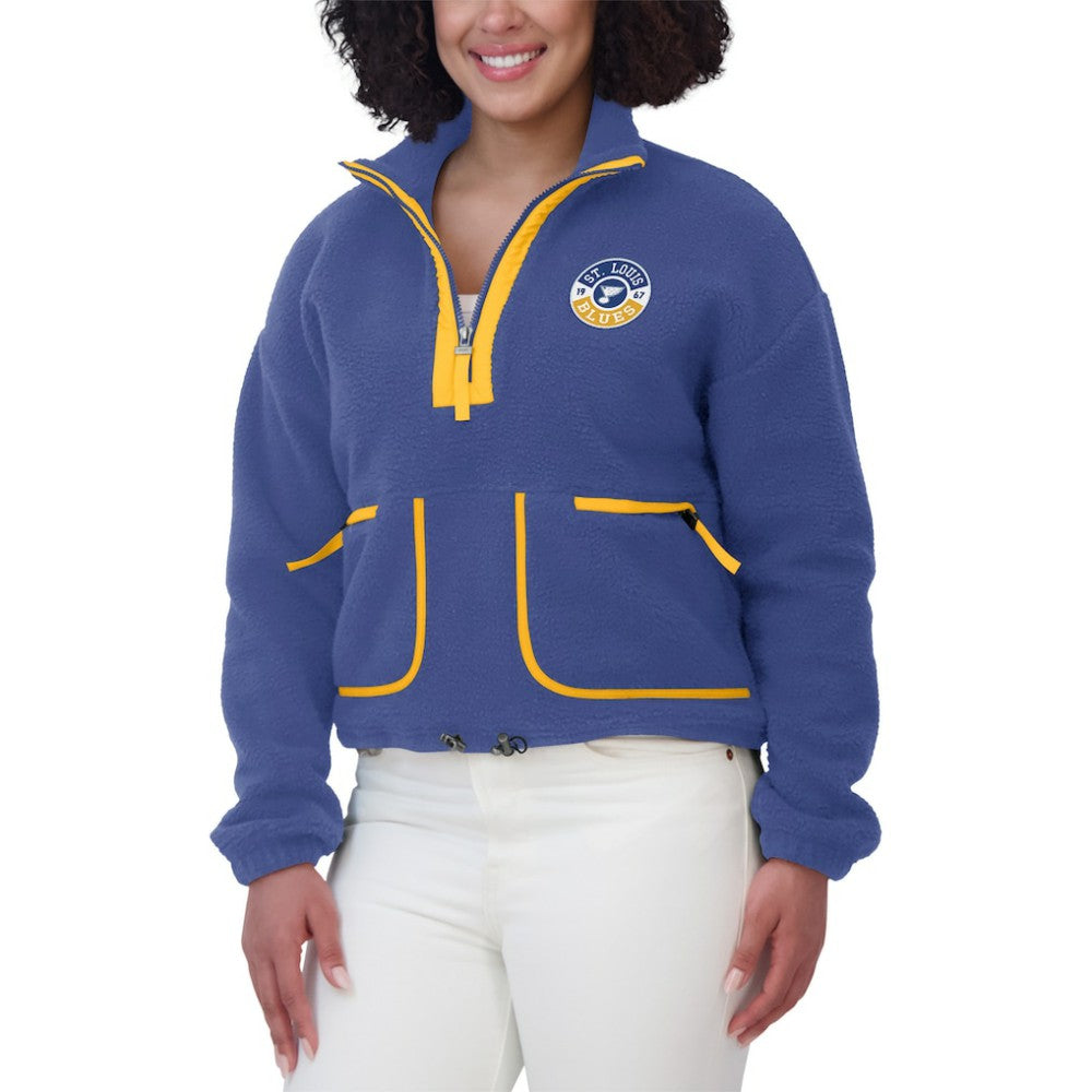 St. Louis Blues WEAR by Erin Andrews Women's Polar Fleece Half-Zip Jacket